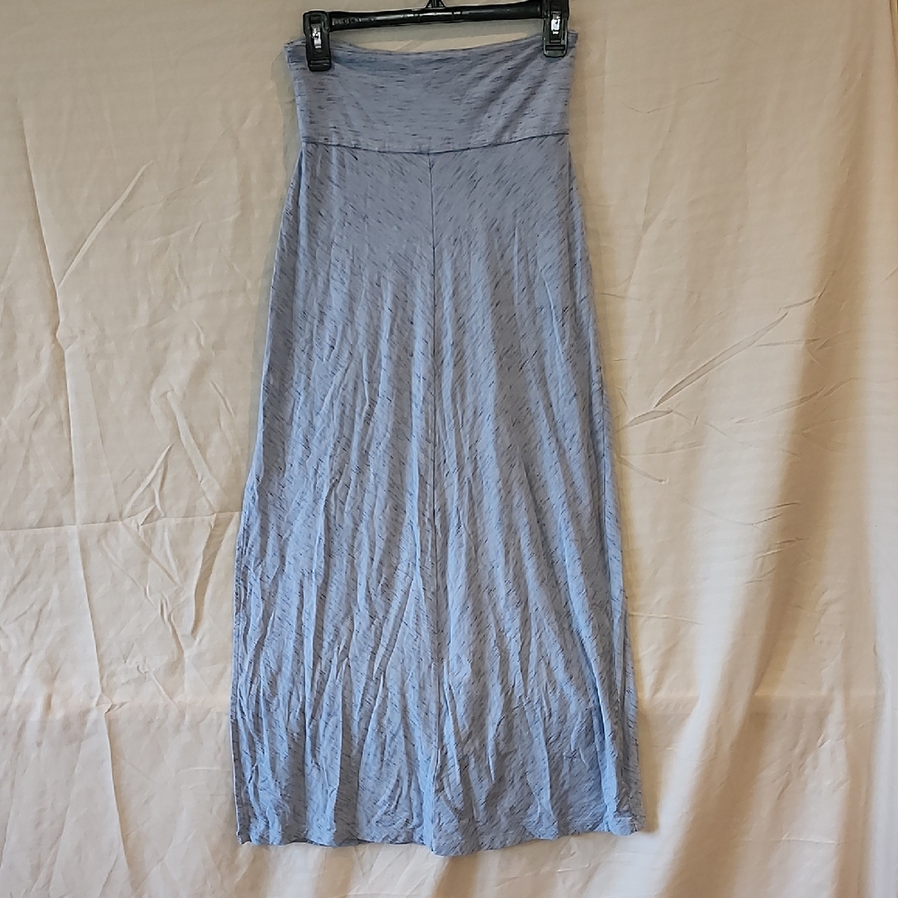 Columbia Varigated Blue Maxi Skirt With High Slit